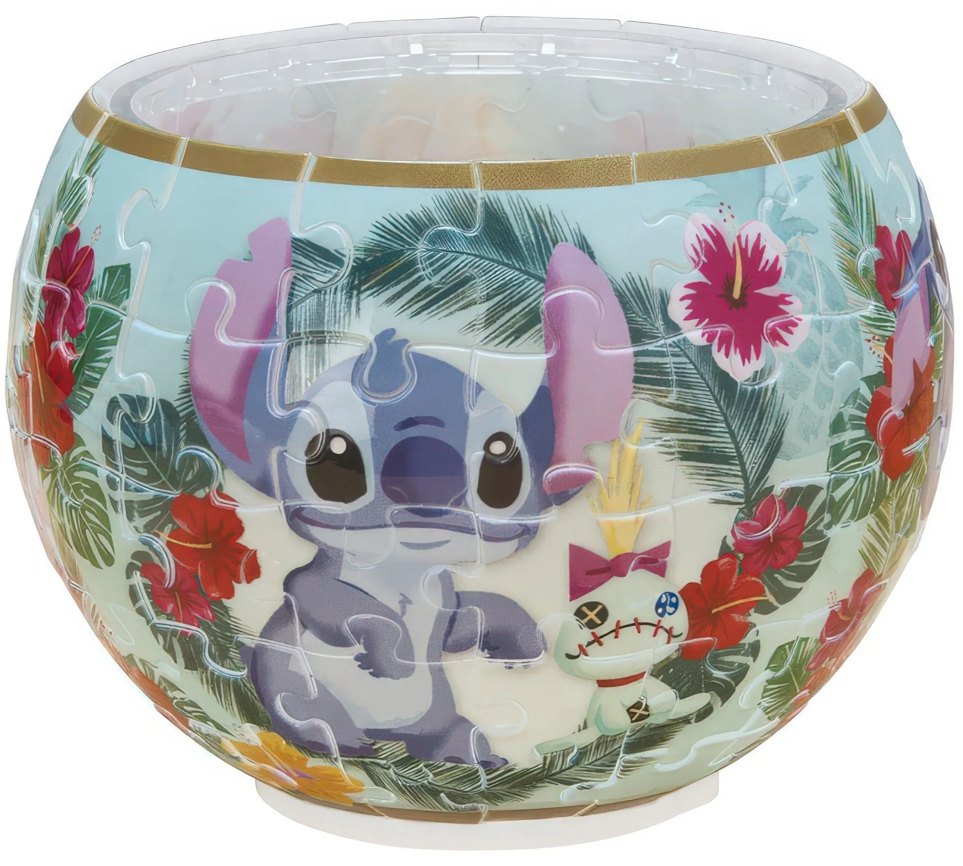Chibi Goods Yanoman 2201-78??[Sweet Classics] Stitch Sphere Puzzle??80 Pieces Lamp Puzzle
