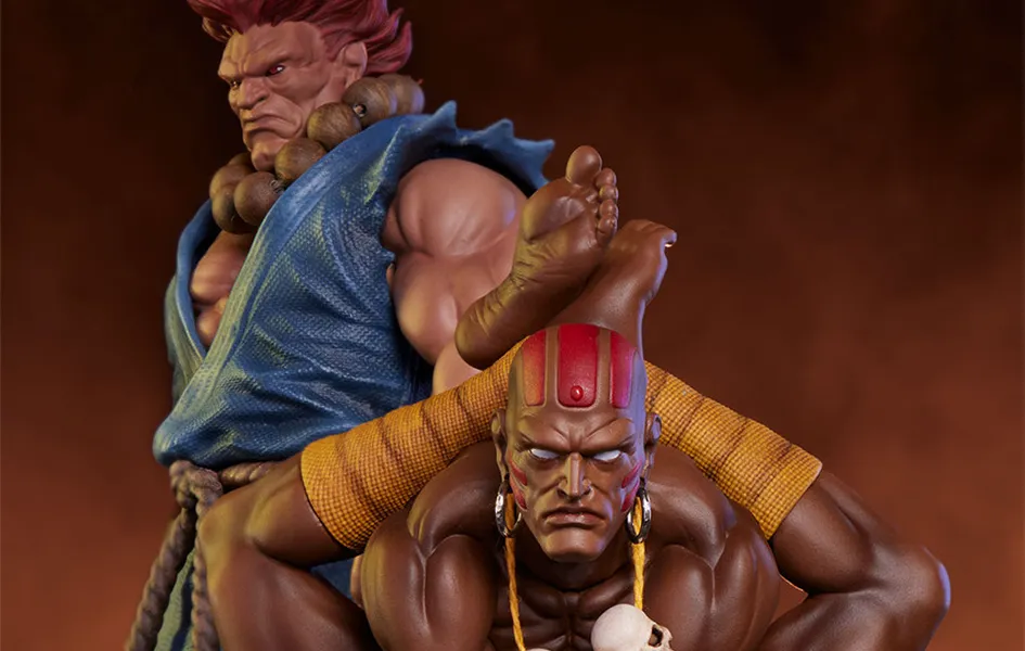 Akuma and Dhalsim 1/10 Scale Statue Set Collector's Club