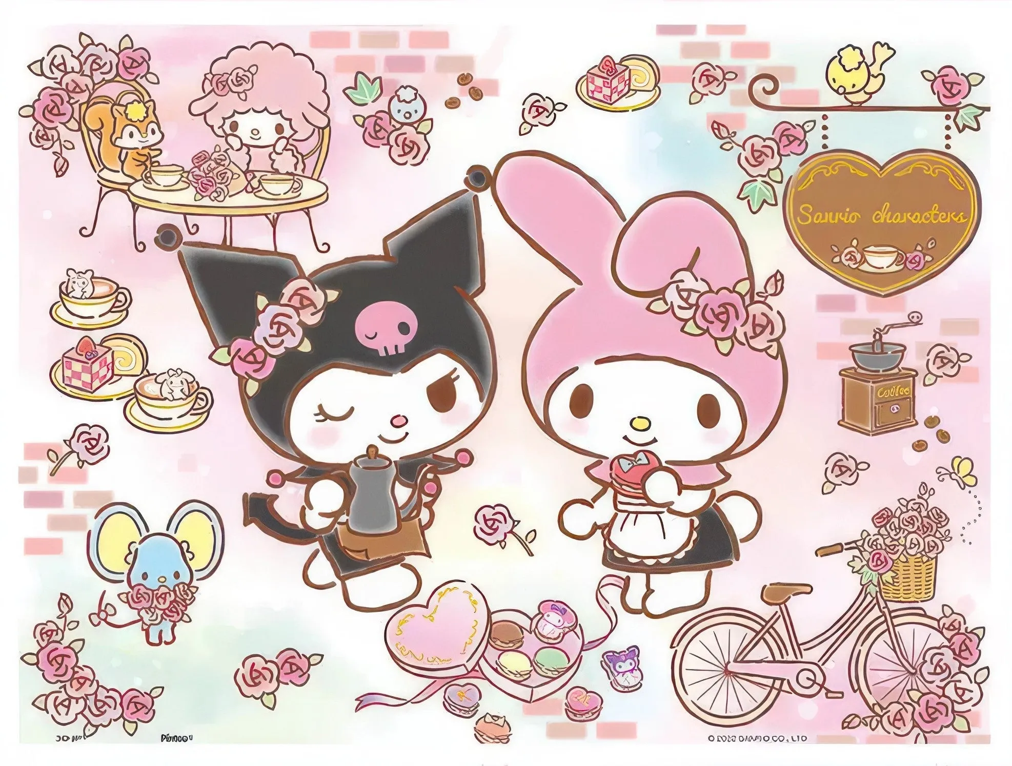 Pintoo H3028??Sanrio - Butler Cafe??300 Pieces Jigsaw Puzzle Event Souvenir Vinyl Sculpture