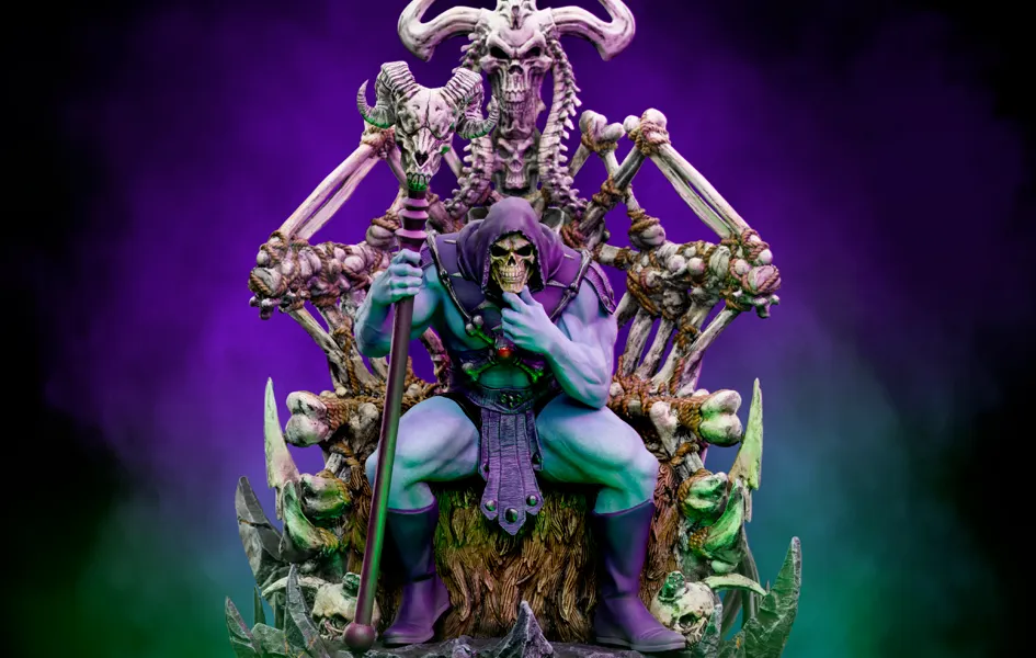 Comic Adaptation Skeletor on Throne Deluxe Art Scale 1/10