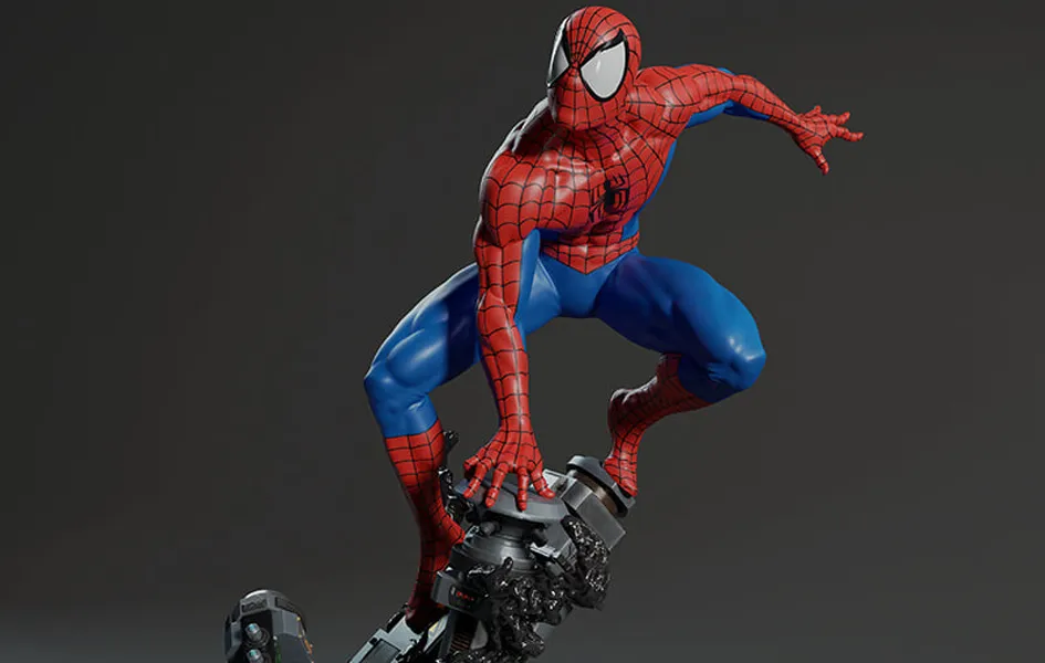 Samurai Figure Cartoon Figure Amazing Spider-Man 1/10 Scale Statue