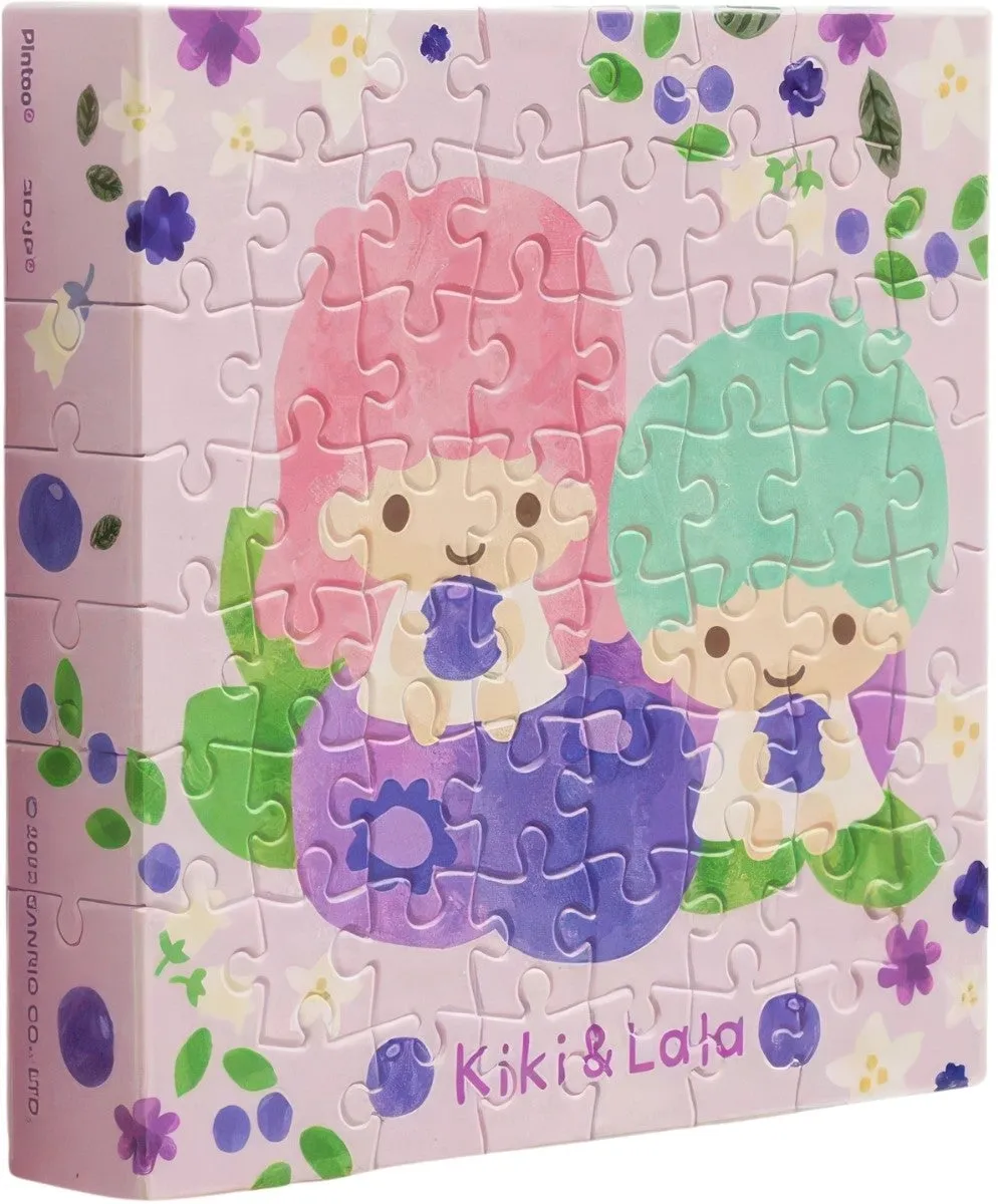 Limited Run Pintoo HN1195??Little Twin Stars - Colorful Fruit Juice - Blueberry Kiki & Lala??56 Pieces Canvas Puzzle