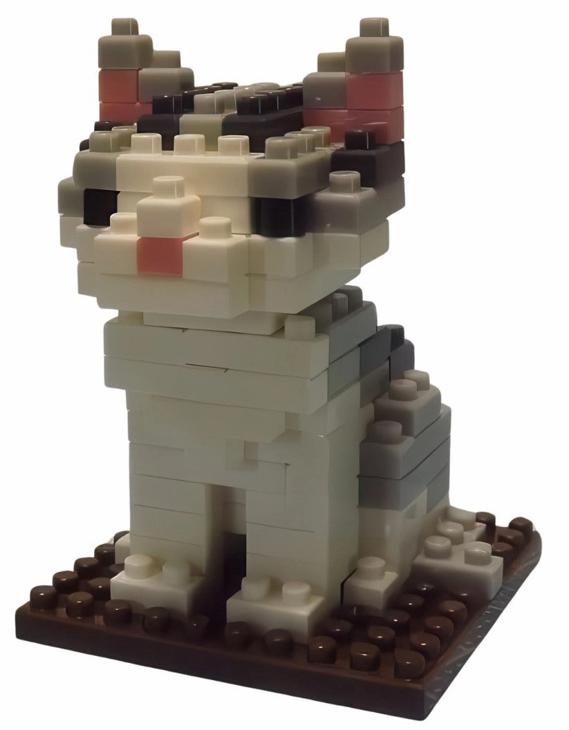 Daiso PB0033??American Shorthair??119 Pieces Mini Block Designer Article