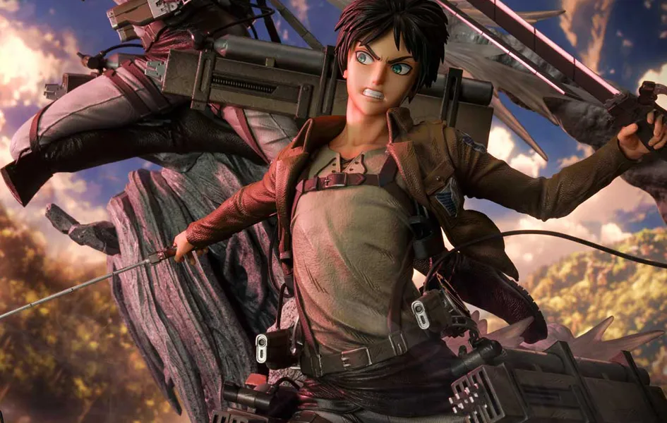 Attack On Titan - Eren, Mikasa, and Armin (DX Bonus Version) 1/4 Scale Statue Vinyl Model