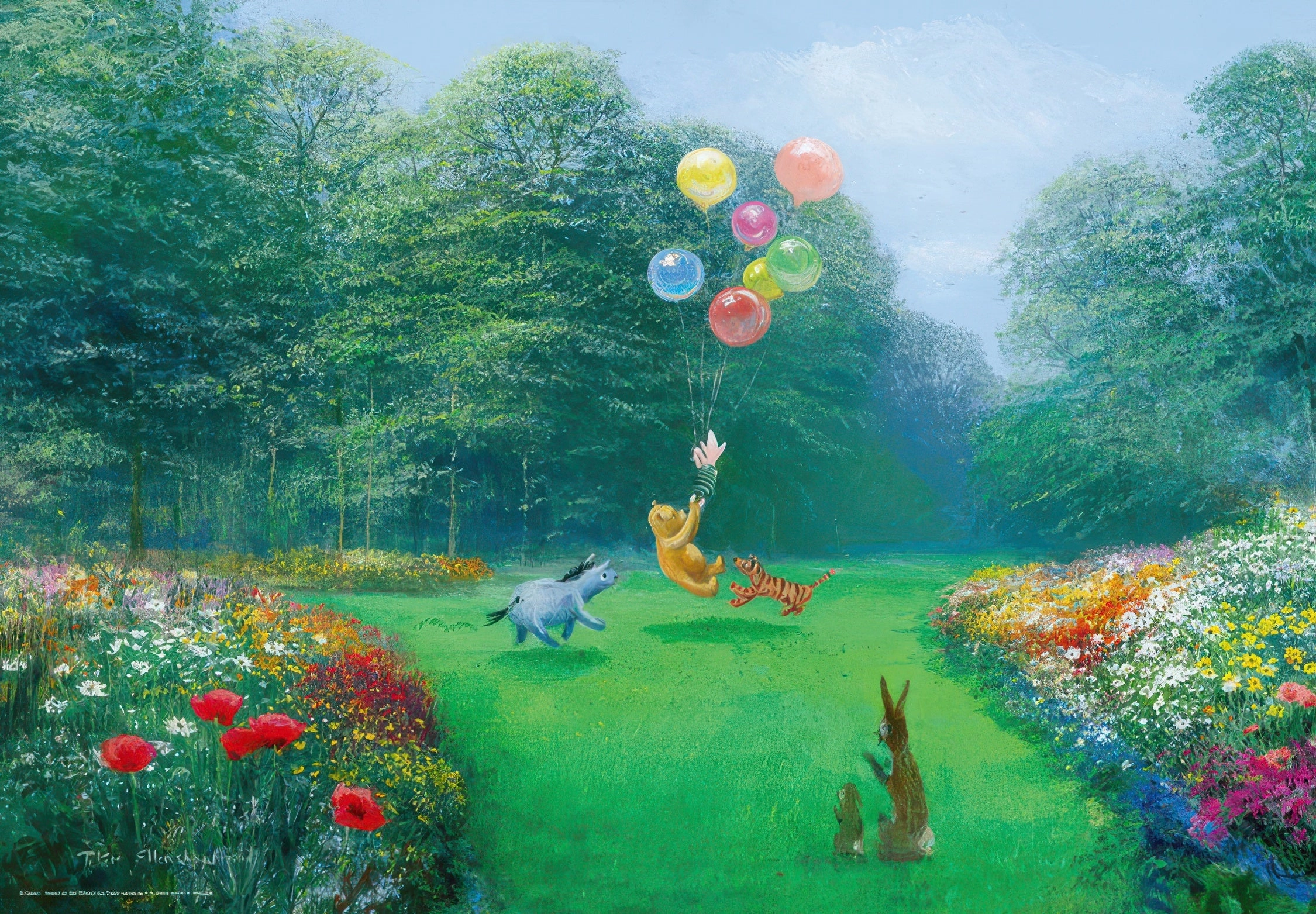 Tenyo D-1000-034??Ellenshaw Rescuing Piglet??1000 Pieces Jigsaw Puzzle Educational Toy Local Favorite