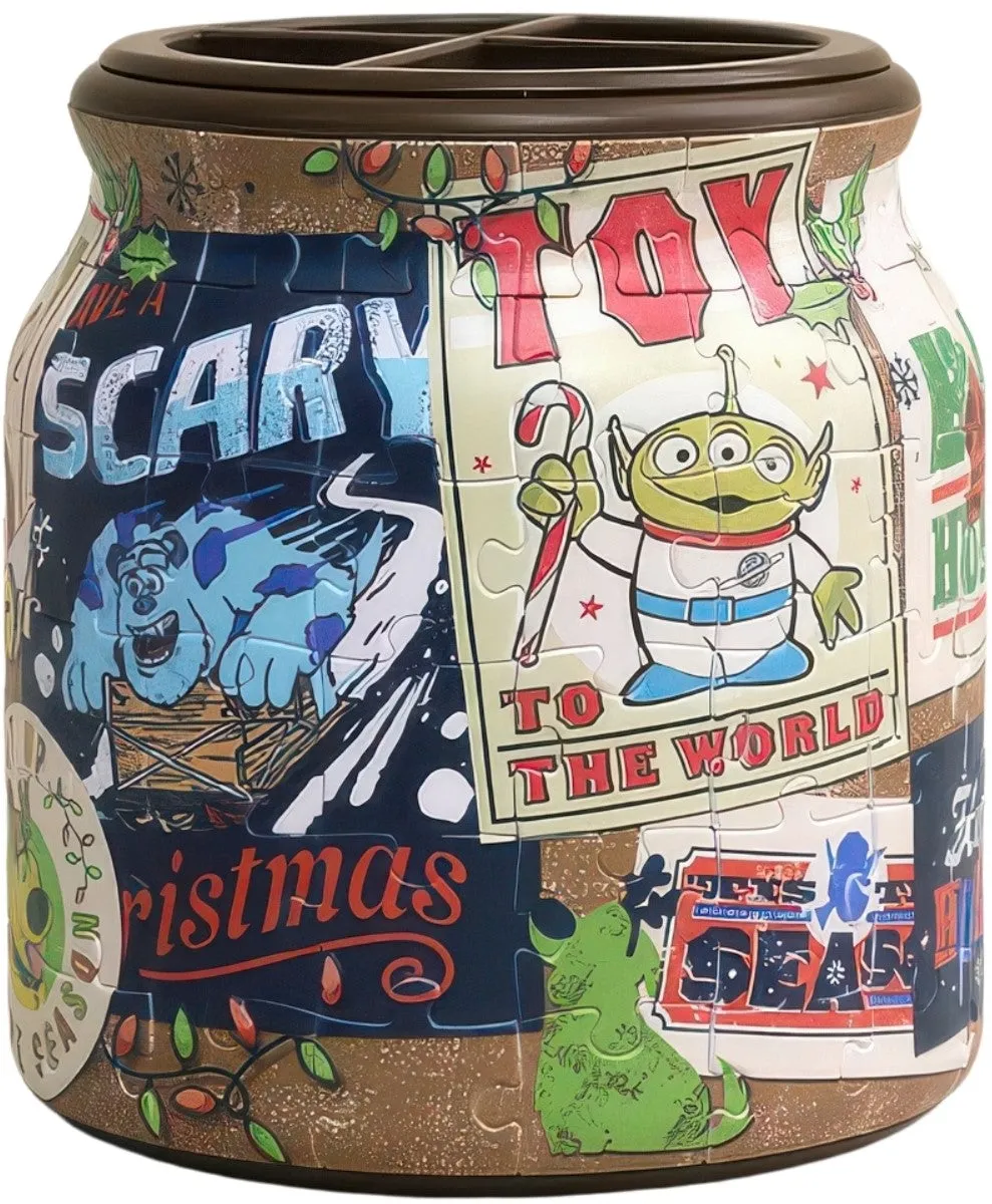 Indie Game Entryway Accent Pintoo BB1034??Pixar Series - Christmas Poster Collage??96 Pieces Jar Puzzle