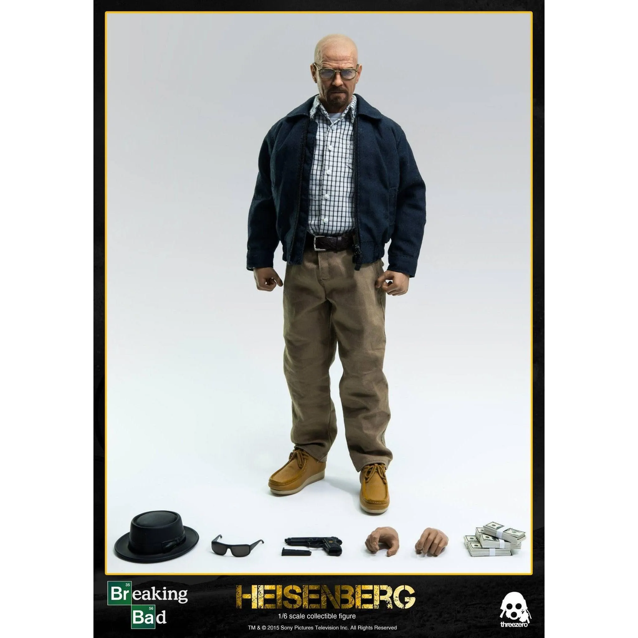 Breaking Bad HEISENBERG Walter White 1/6 Scale Figure by threezero PVC Hobby Art Collection