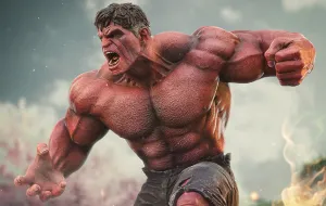 Manga Character Captain America: Brave New World - Red Hulk Art Scale 1/10