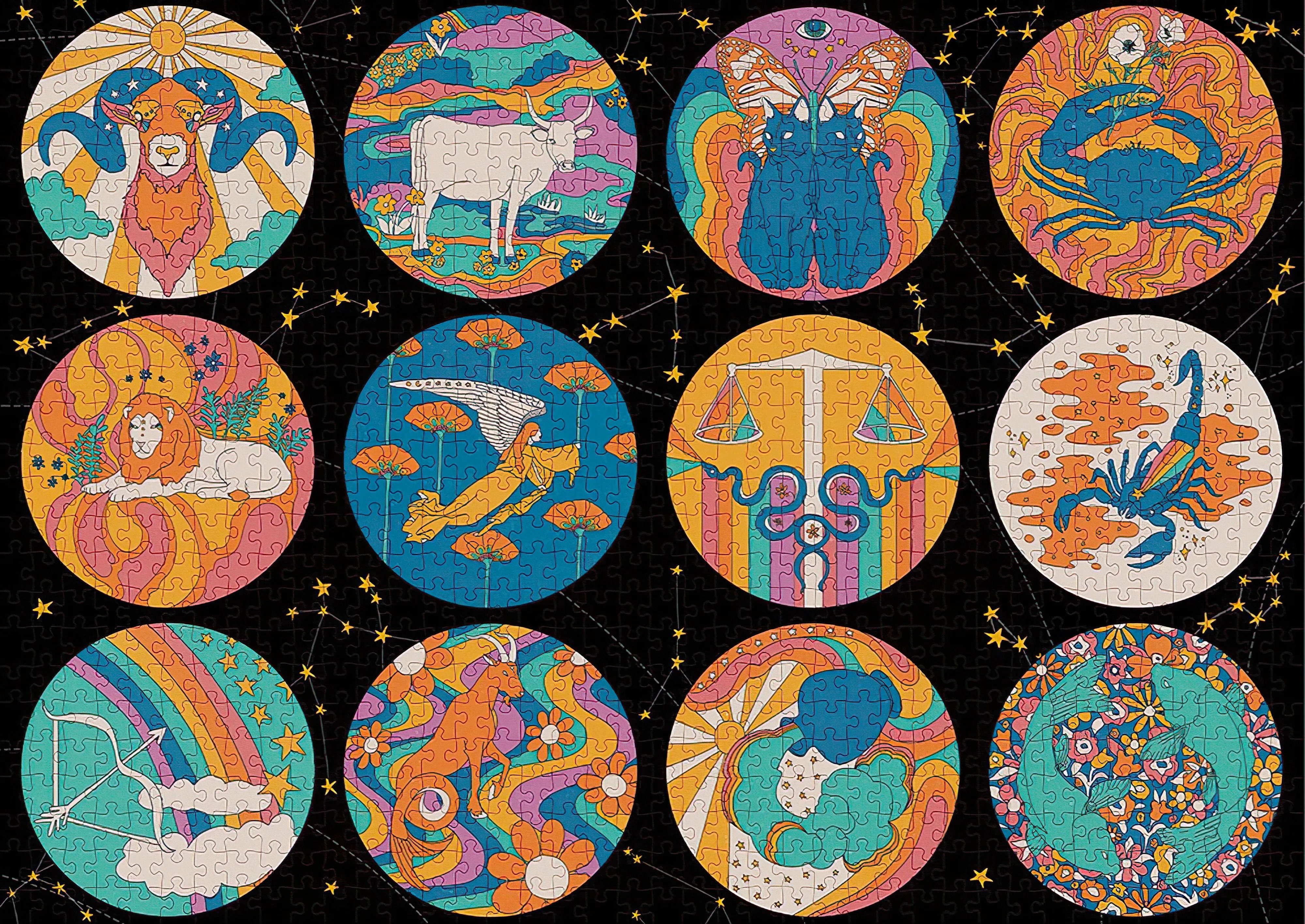 Designer Collectible Bedroom Accent Cloudberries 33066??Zodiac??1000 Pieces Jigsaw Puzzle