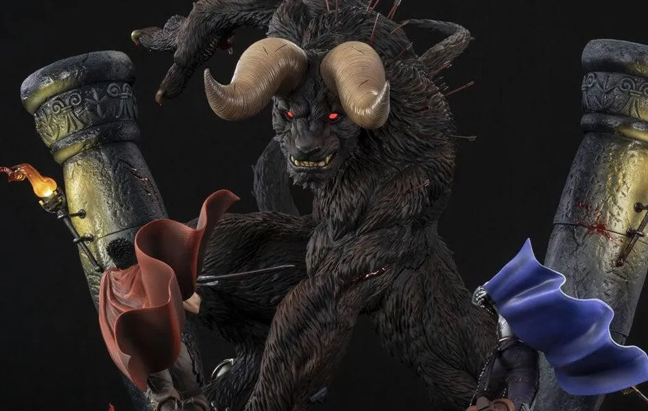 Berserk HQS+ Guts & Griffith Vs. Zodd Statue Movie Display Sound Effect