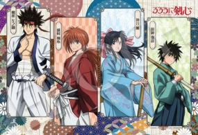 Collectible Collectible Epoch 28-109??Kenshin Himura and Friends (Rurouni Kenshin)??300 Pieces Jigsaw Puzzle