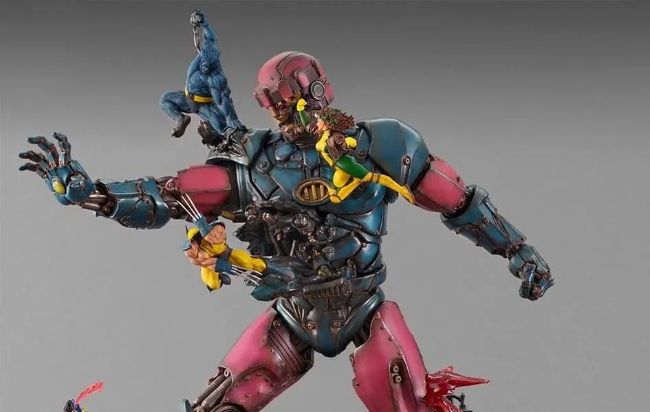 X-Men Vs Sentinel #1 Deluxe BDS Art Scale Statue Robot Sculpture Vinyl Toy