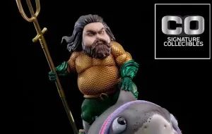 Chubby Aquaman Statue CO Signature Fantasy Piece Silver Coated