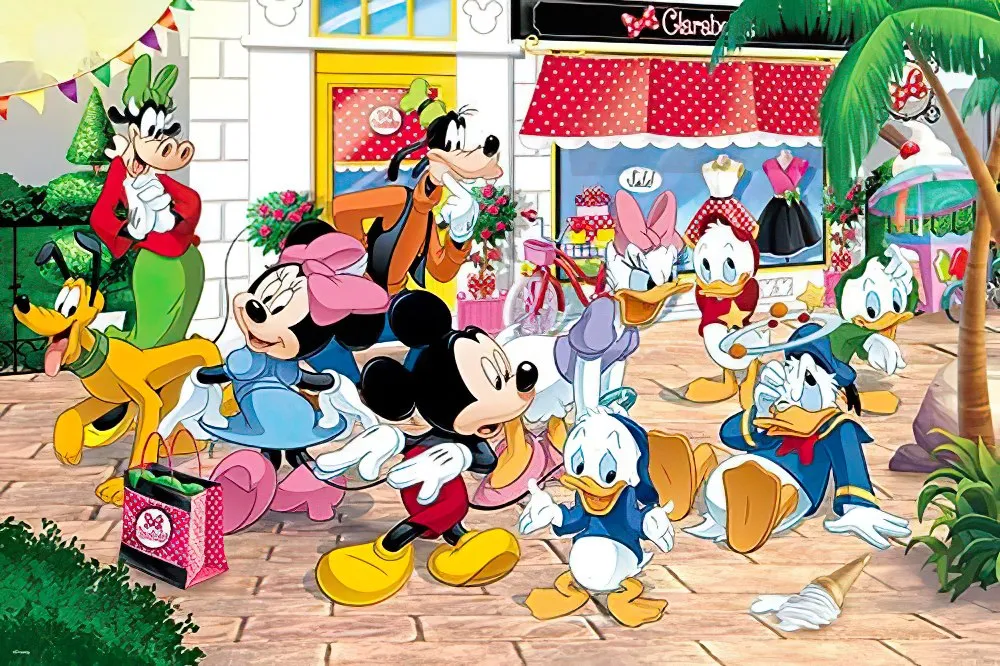 Epoxy Resin YouTube Background Hundred Pictures HPD01000-026??Mickey Mouse & Friends Shopping Street??1000 Pieces Jigsaw Puzzle