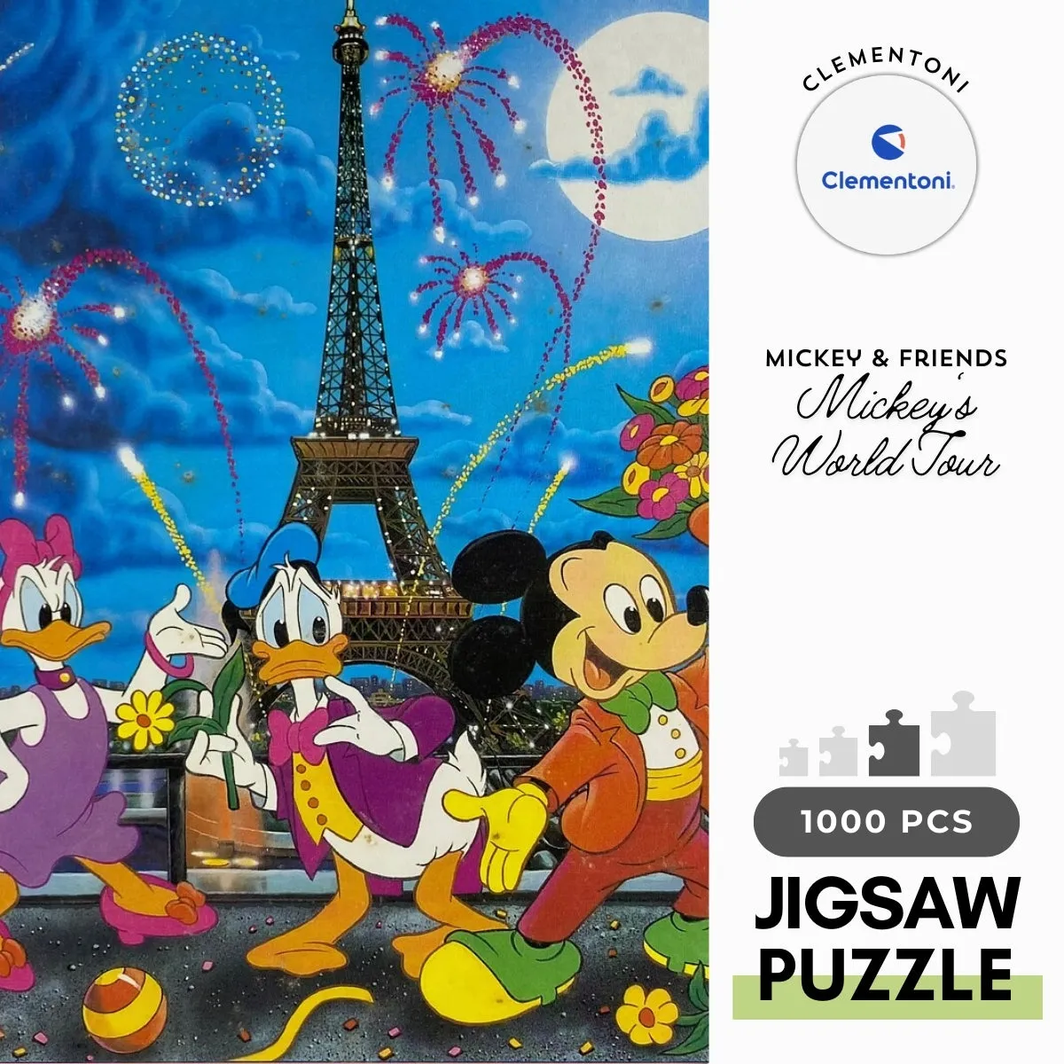 Clementoni 31125??Mickey's World Tour??1000 Pieces Jigsaw Puzzle Art Toy Hobbyist Community