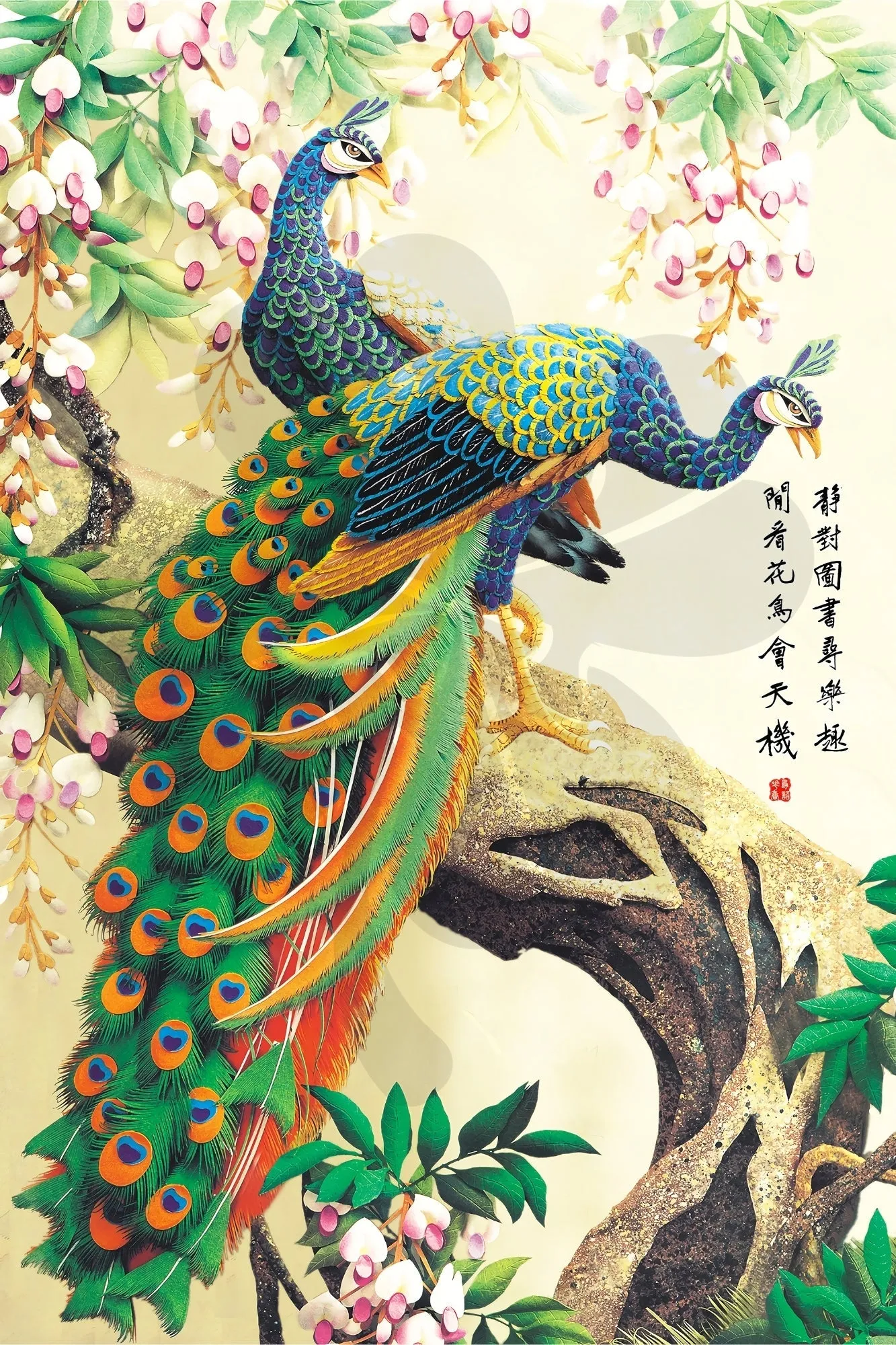 Clover A10-003??Peacocks??1000 Pieces Jigsaw Puzzle Modern Icon Designer Unit