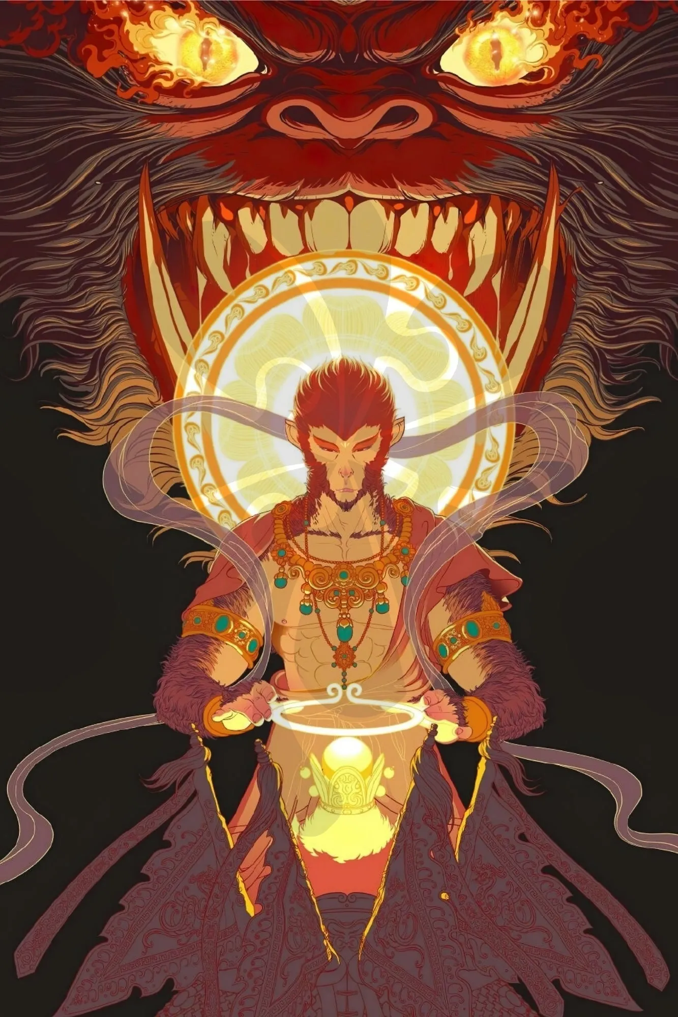 Clover F10-002??Monkey King (Sun Wukong)??1000 Pieces Jigsaw Puzzle Baroque Figure