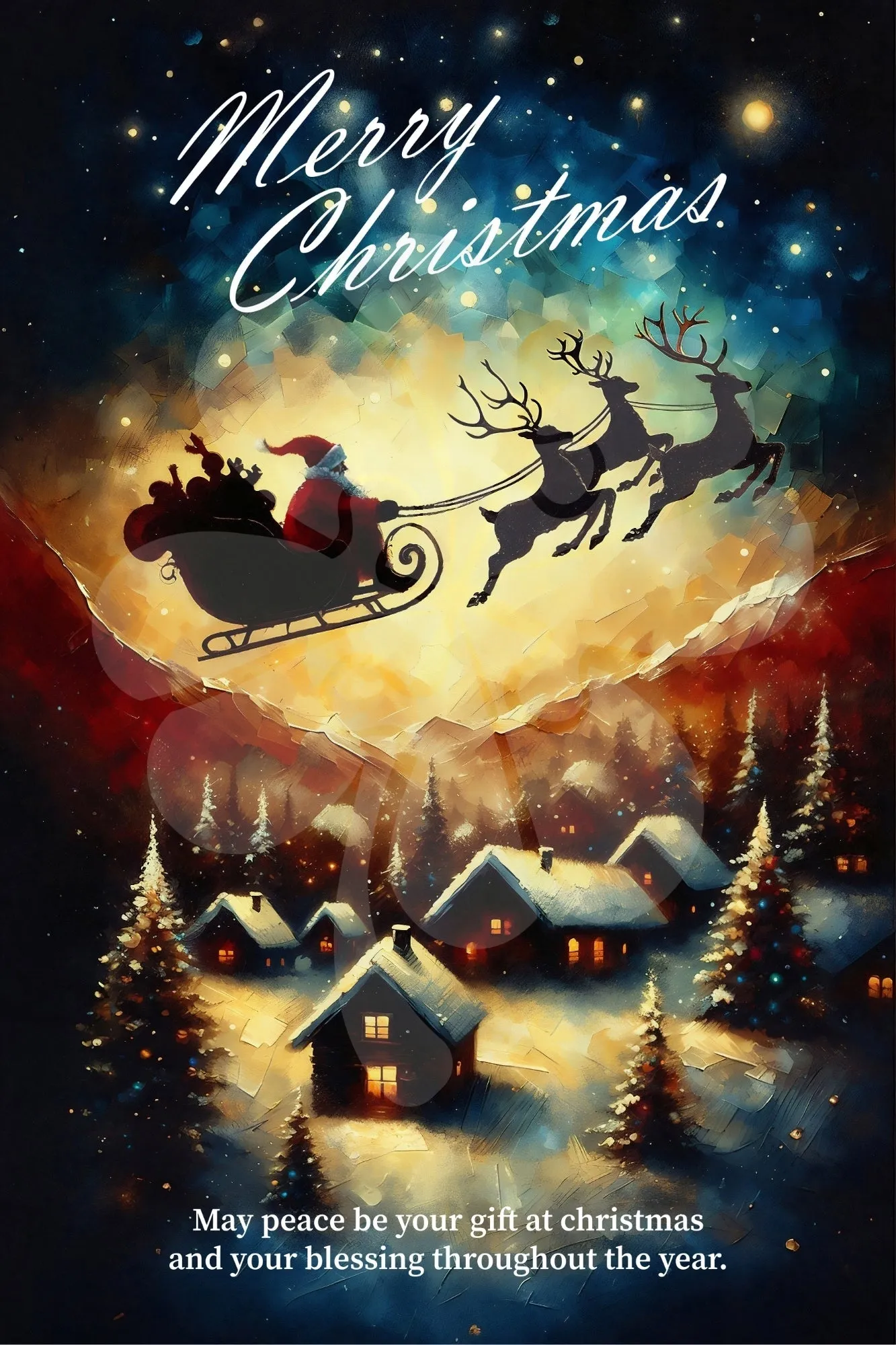 Anime Product Clover G10-002??Santa's Christmas Ride??1000 Pieces Jigsaw Puzzle