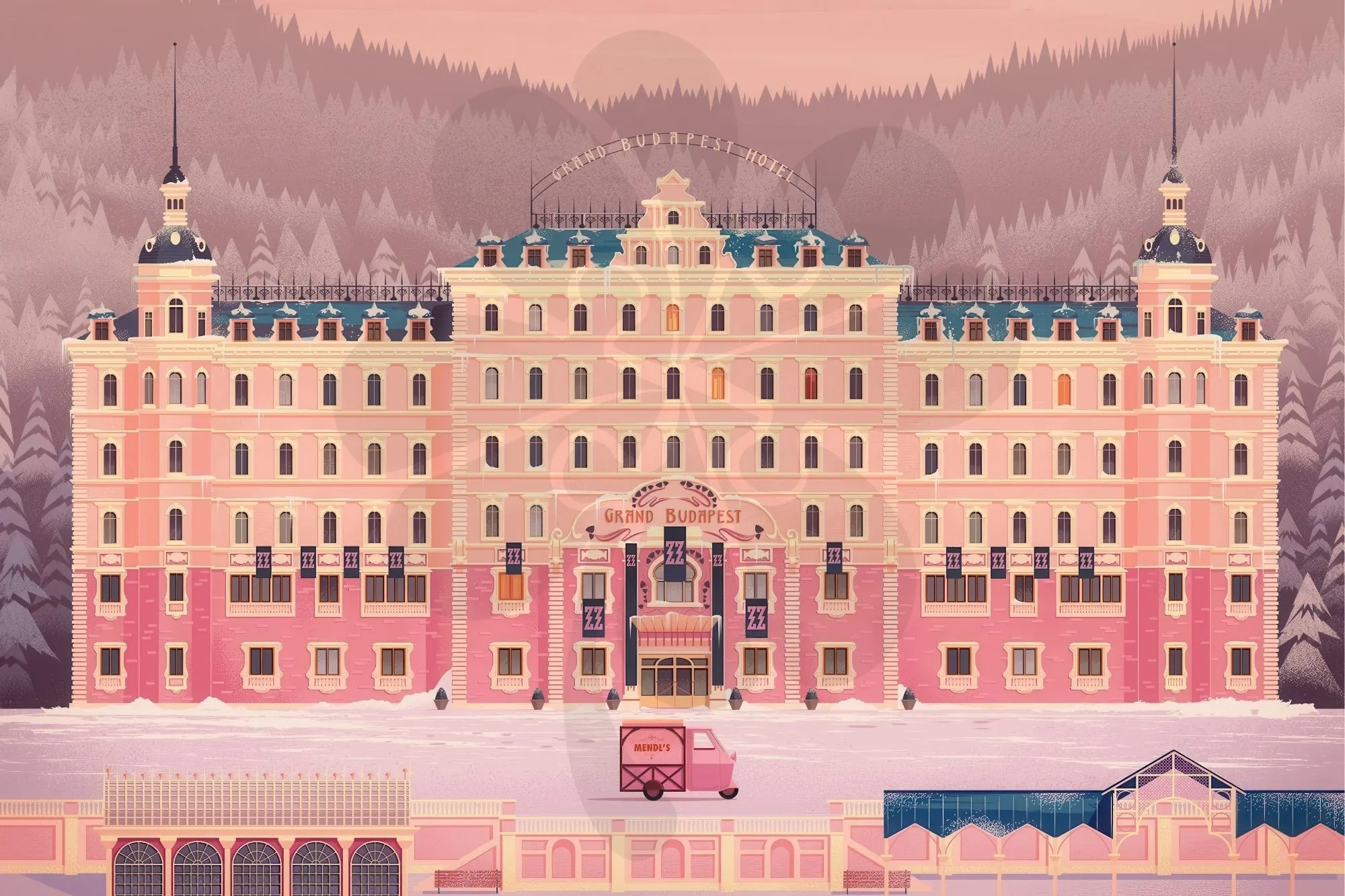 Airplane Replica Clover P10-004??The Grand Budapest Hotel??1000 Pieces Jigsaw Puzzle