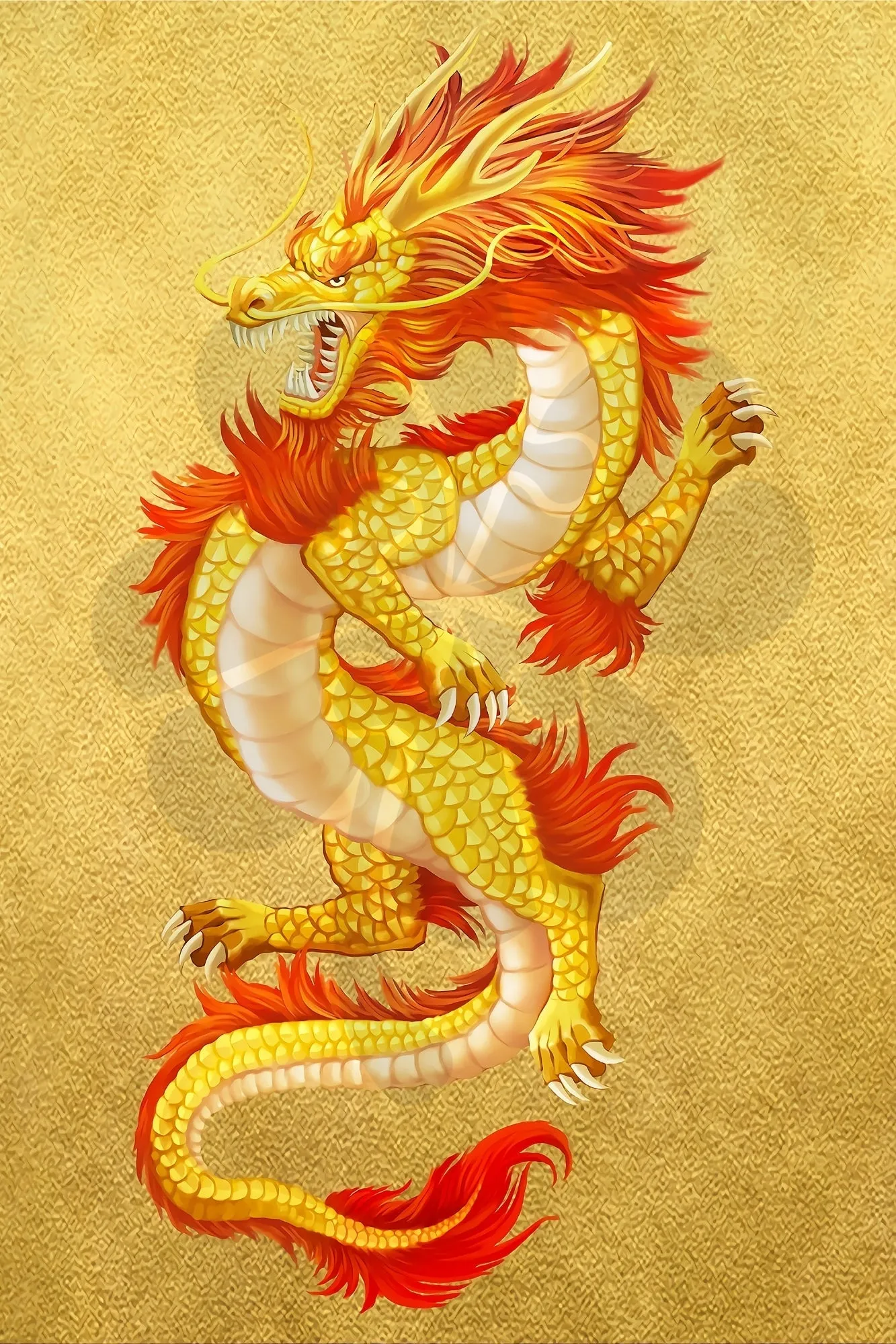 Static Pose Clover T10-007??Golden Dragon??1000 Pieces Jigsaw Puzzle
