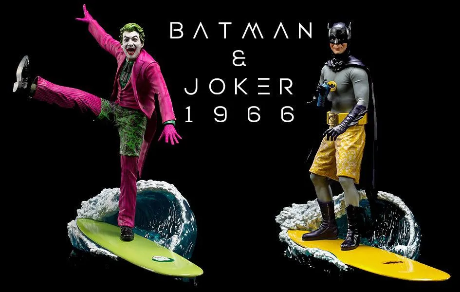 Joker & Batman 66 Deluxe BDS Art Statue Action Toy Antihero Model