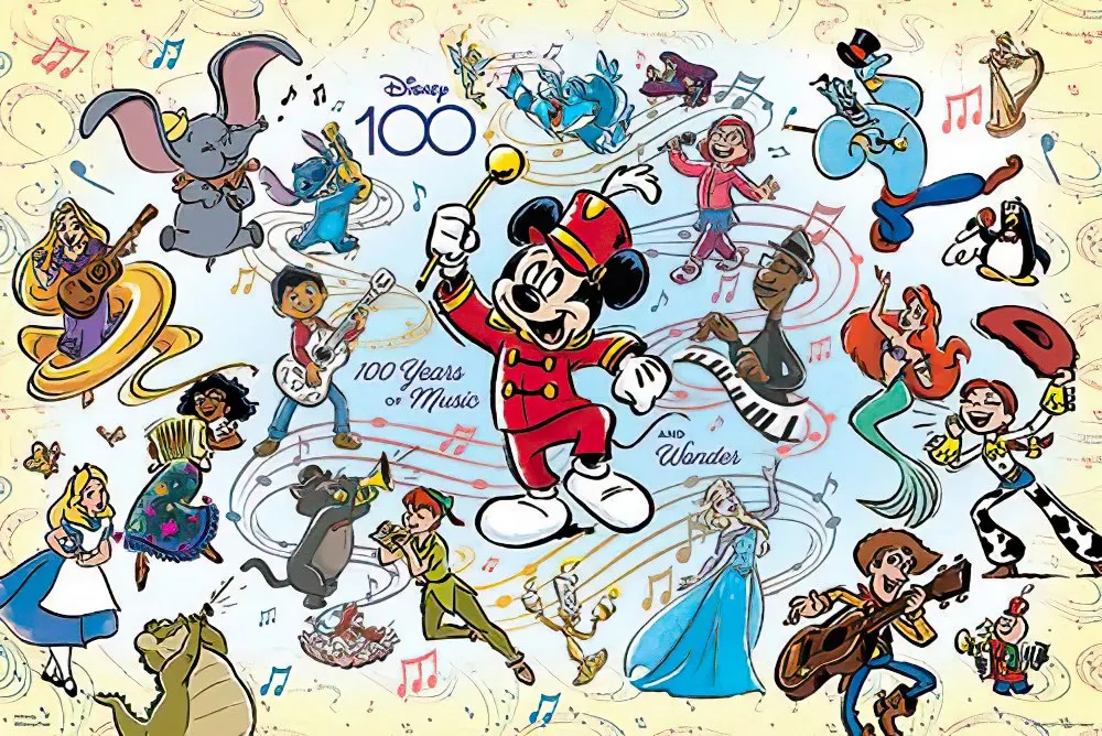 Craft Project Limited Statue Hundred Pictures HPD01000-111??Disney (Disney 100th Celebration) Celebrating Anniversary??1000 Pieces Jigsaw Puzzle