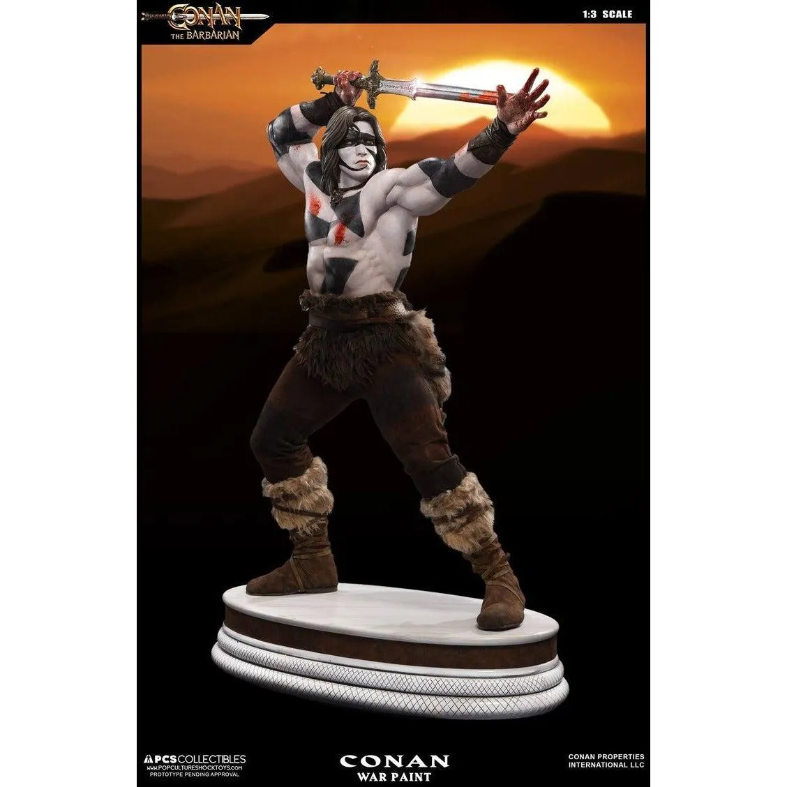 Disney Character Artisan Partnership Conan The Barbarian 1/3 Scale Statue WAR PAINT CROM EXCLUSIVE by Pop Culture Shock