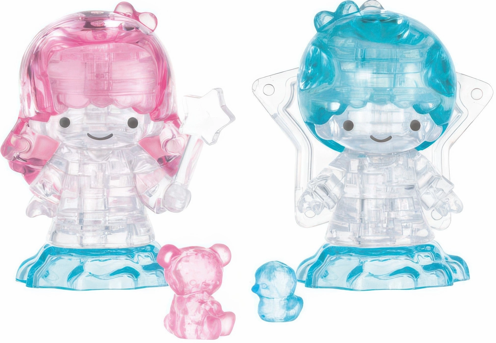 Vinyl Statue Miniature Piece Hanayama 07631??Crystal Gallery Little Twin Stars??41 Pieces 3D Puzzle