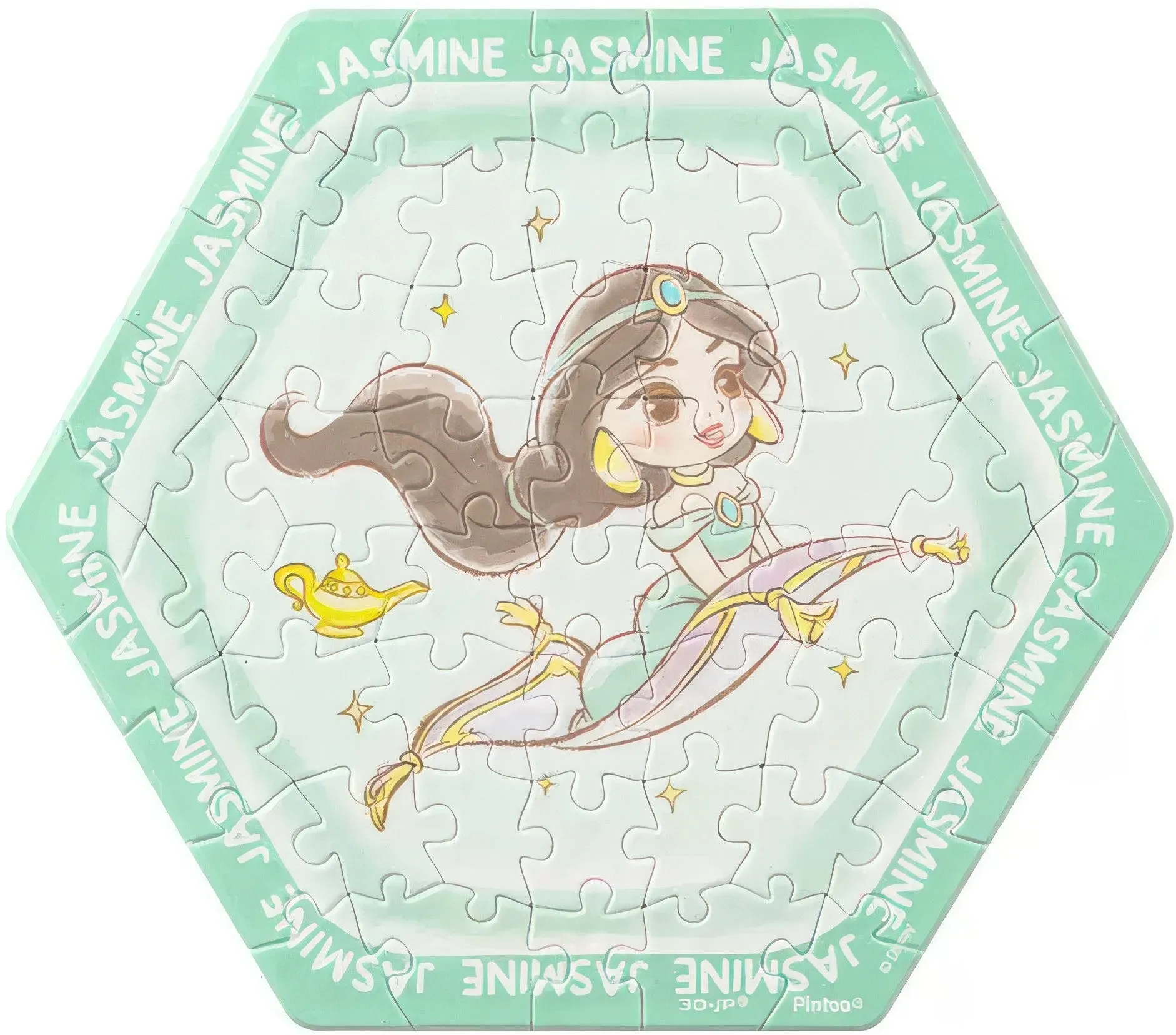 Pintoo HX1105??Disney Princess - Jasmine??56 Pieces Wall Tile Puzzle Action Hero Pilot Model