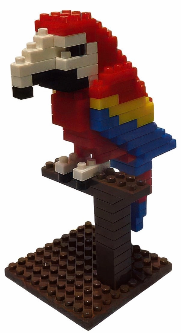 Limited Item Role Playing Daiso PB0016??Macaw??105 Pieces Mini Block