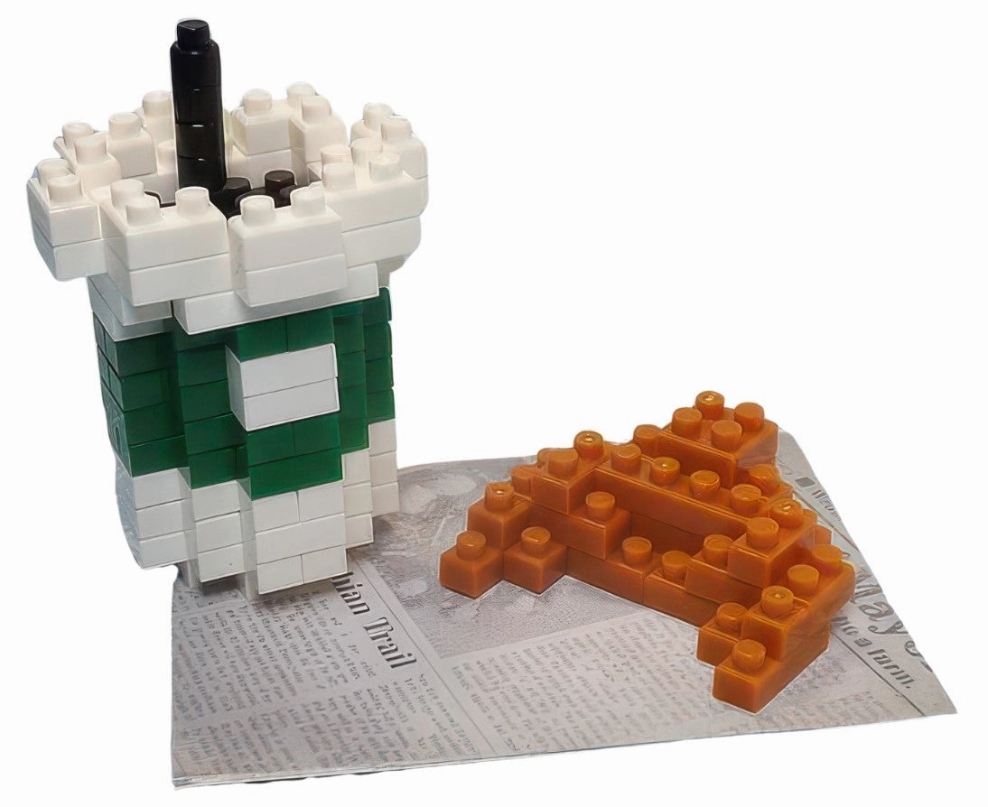 Premium Collection Series Collection Daiso PB0049??Iced Coffee and Croissant??90 Pieces Mini Block