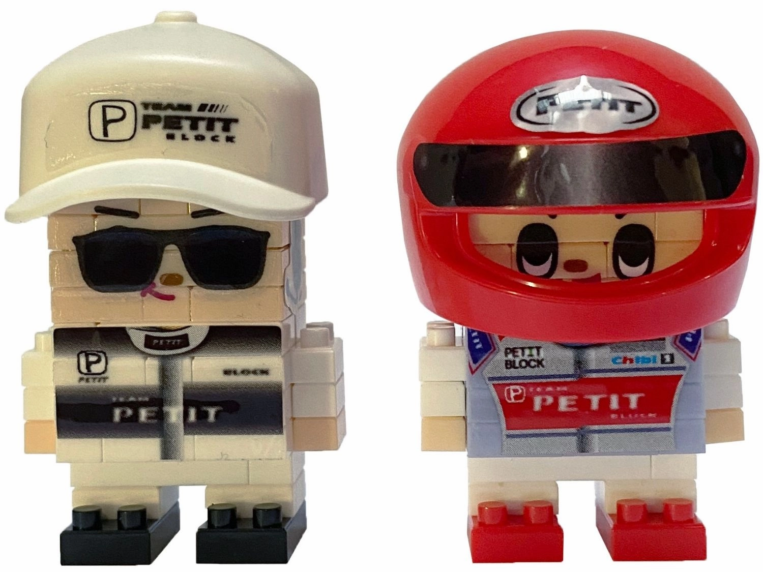 Daiso PB0073??Racer and Mechanic??83 Pieces Mini Block Articulated Joint Personal Collection