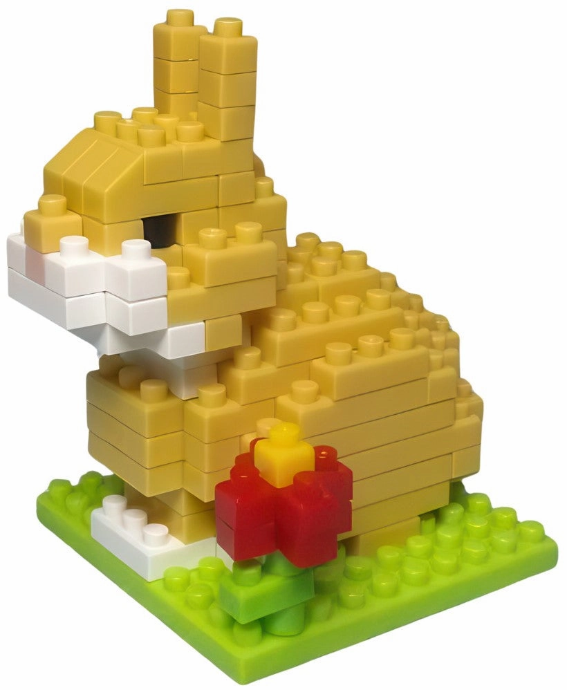 Shelving Decoration Daiso PB7698??Animals 1 Rabbit??105 Pieces Mini Block