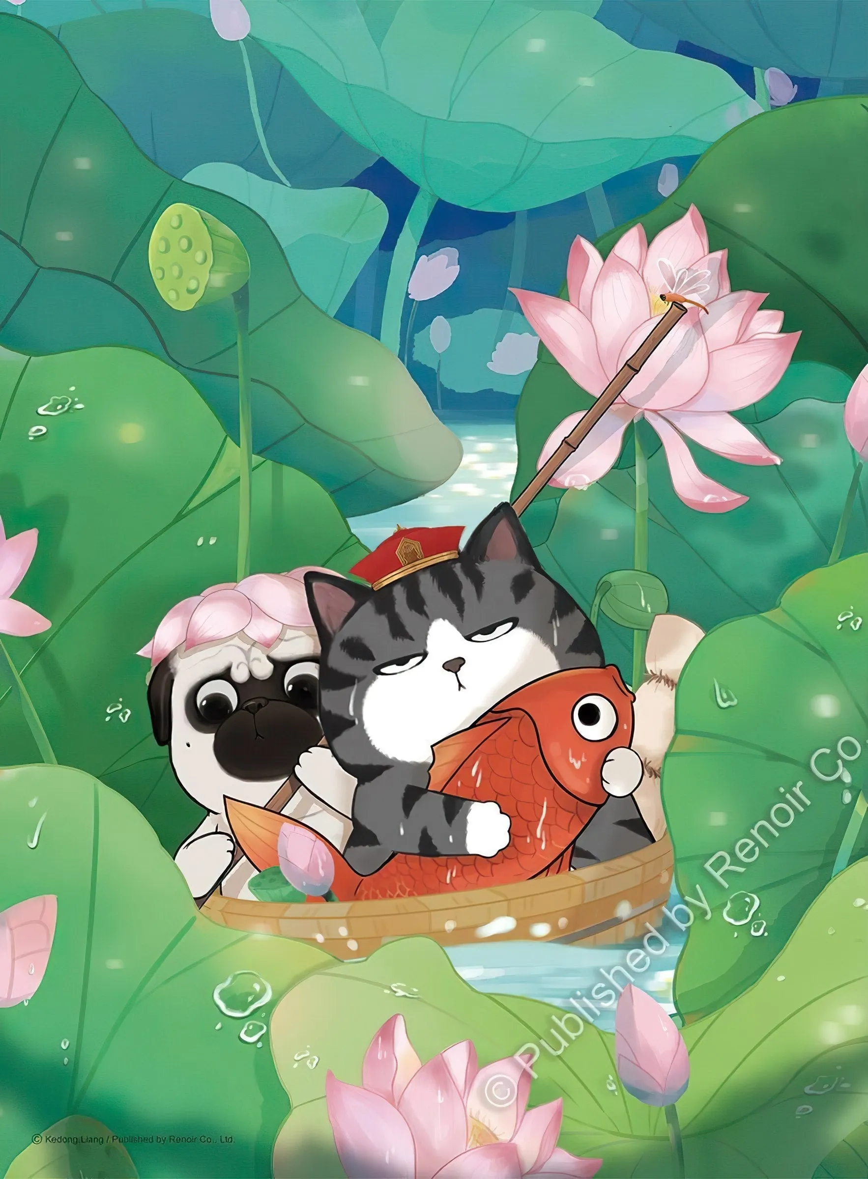 Renoir R-108-1945??Emperor Catching a Fish??108 Jigsaw Puzzle PVC Collectible PVC Toy