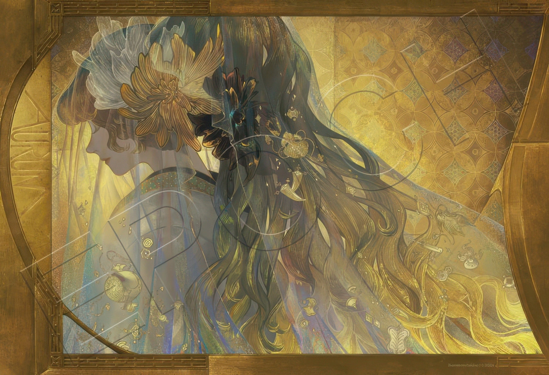 Epoch 79-467??Shichiho_Gold??1053 Pieces Jigsaw Puzzle Fantasy Character