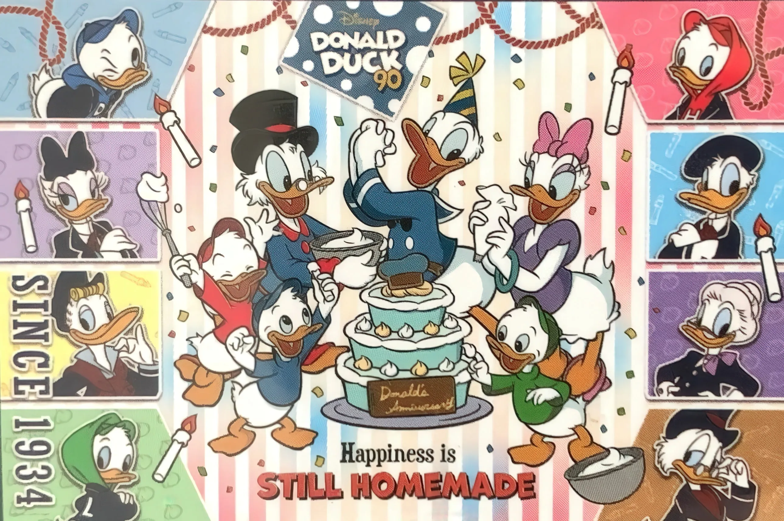 Hundred Pictures HPD01000-131??Donald Duck 90th Anniversary Puzzle??1000 Pieces Jigsaw Puzzle Vinyl Item Alternate Costume