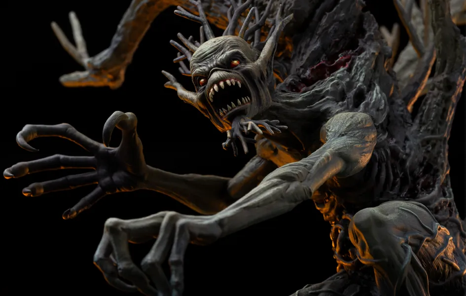 Landmark Replica Art Toy Iron Maiden - Fear of the Dark Eddie Art Scale 1/10