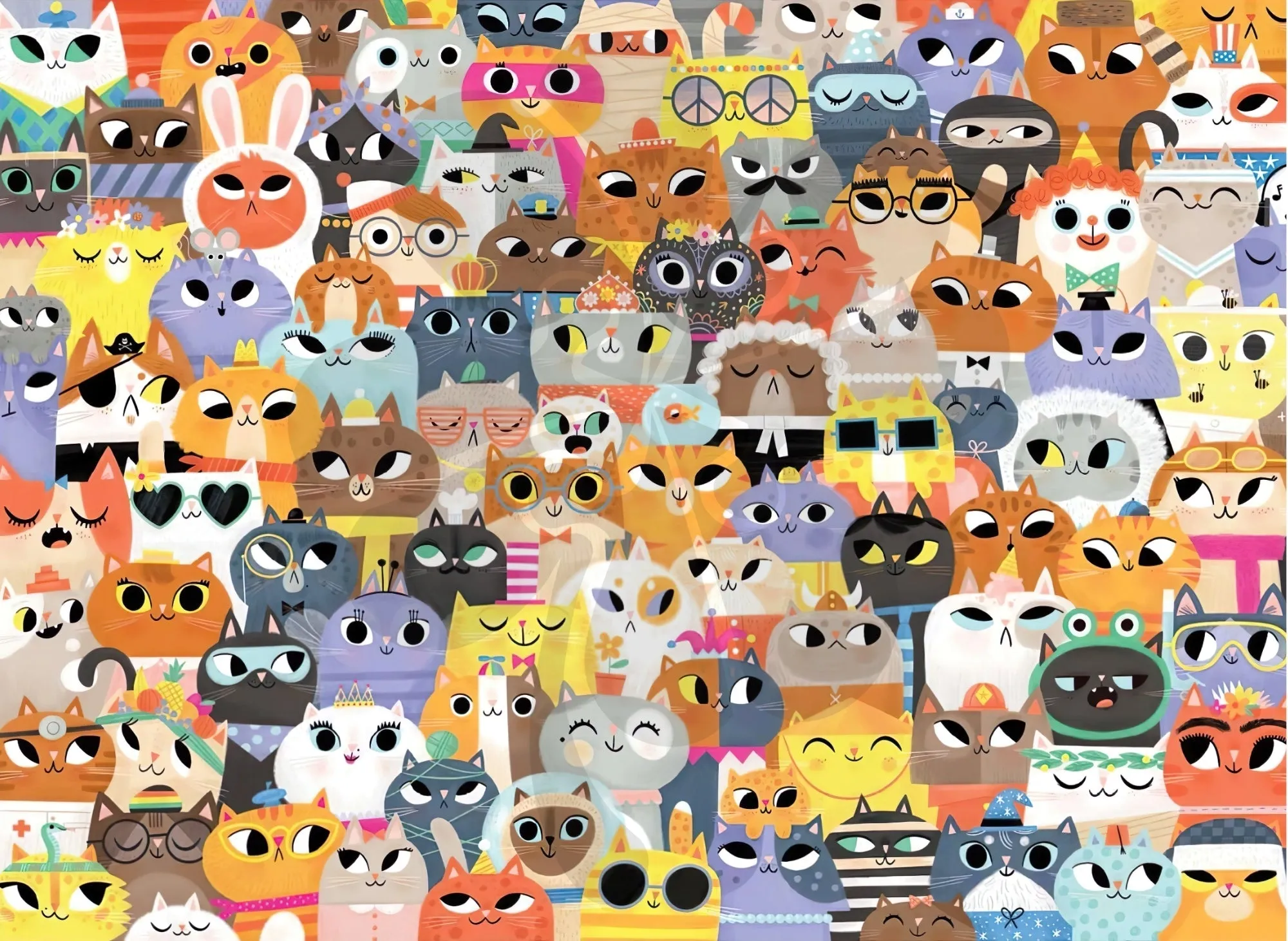 Gaming Product Clover K05-011??Delightful Cats??500 Pieces Jigsaw Puzzle