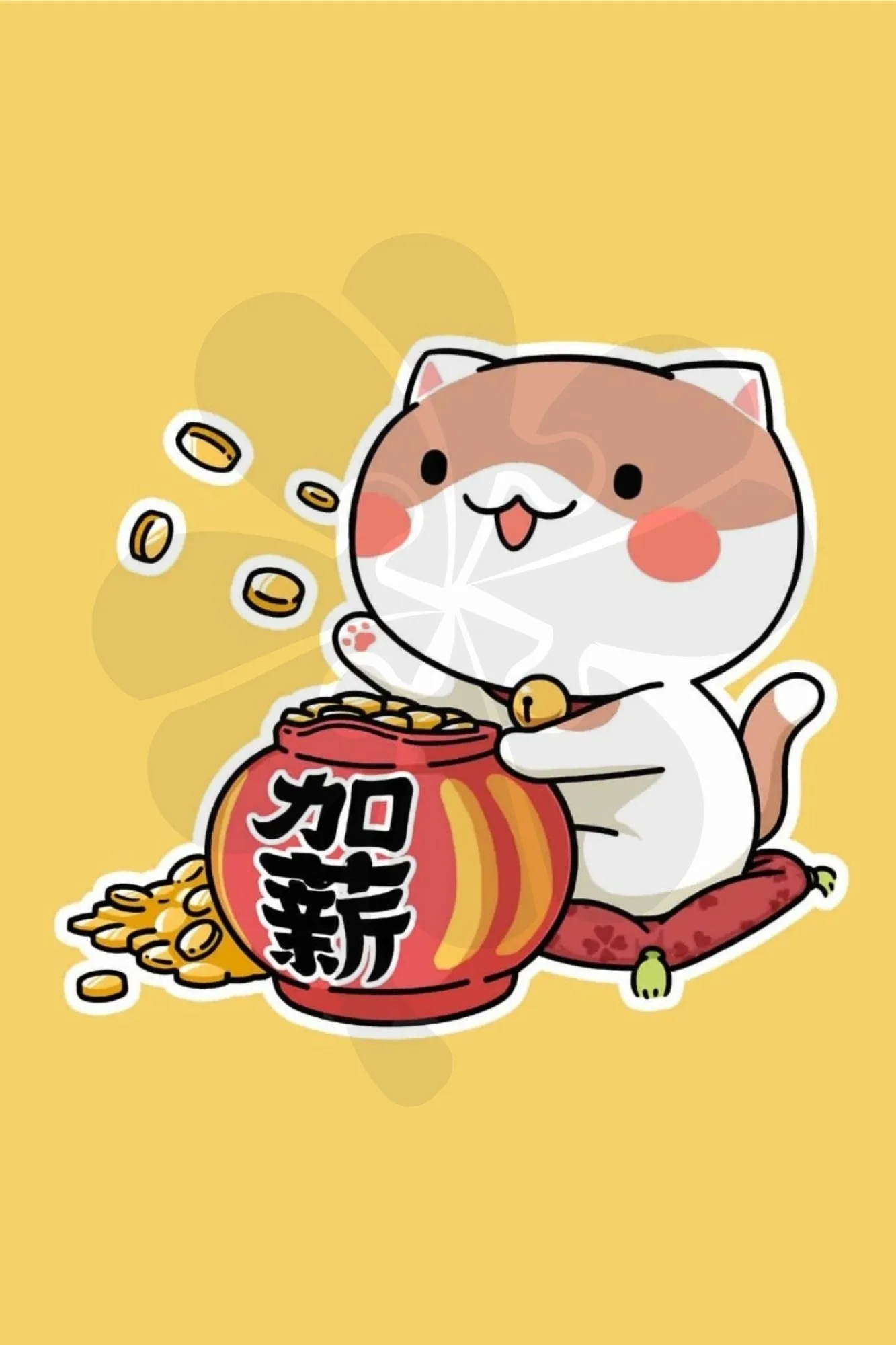 Clover M35-002??Generous-raise Cat??35 Pieces Jigsaw Puzzle Seasonal Decoration