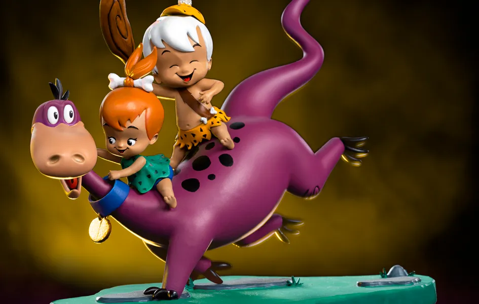 Dino, Pebbles, and Bamm-Bamm Art Scale 1/10 Anime Series Augmented reality