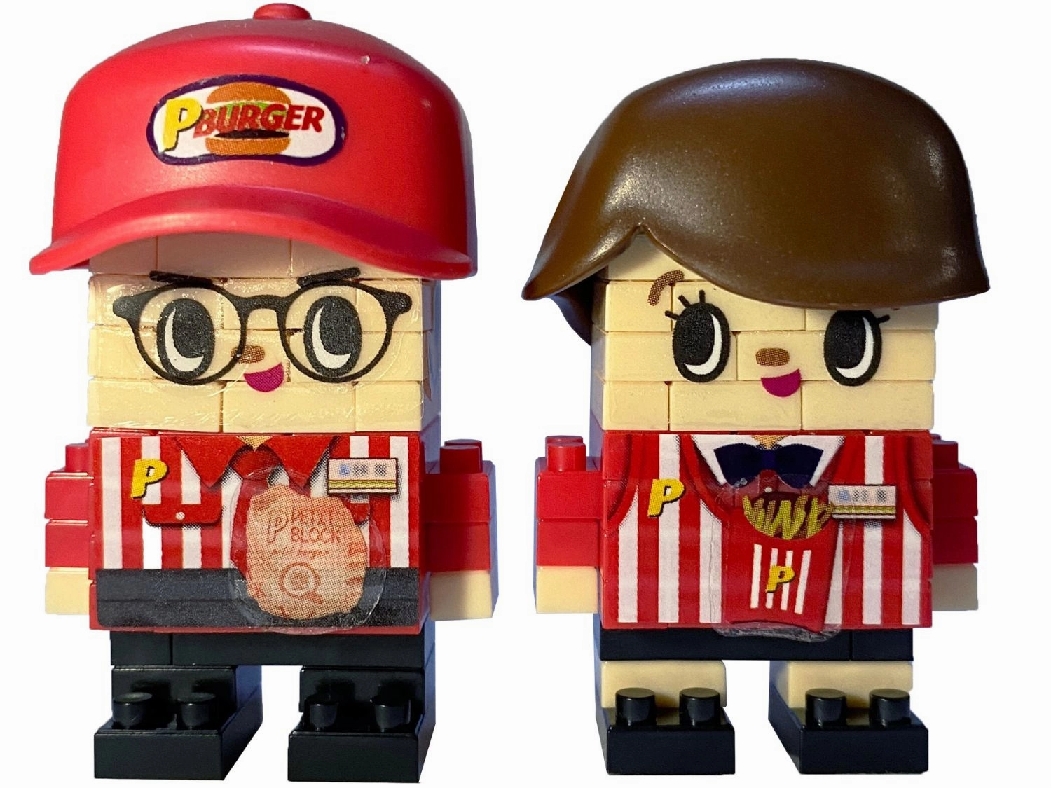 Robot Model Daiso PB0075??Male Shop Clerk and Female Shop Clerk??83 Pieces Mini Block