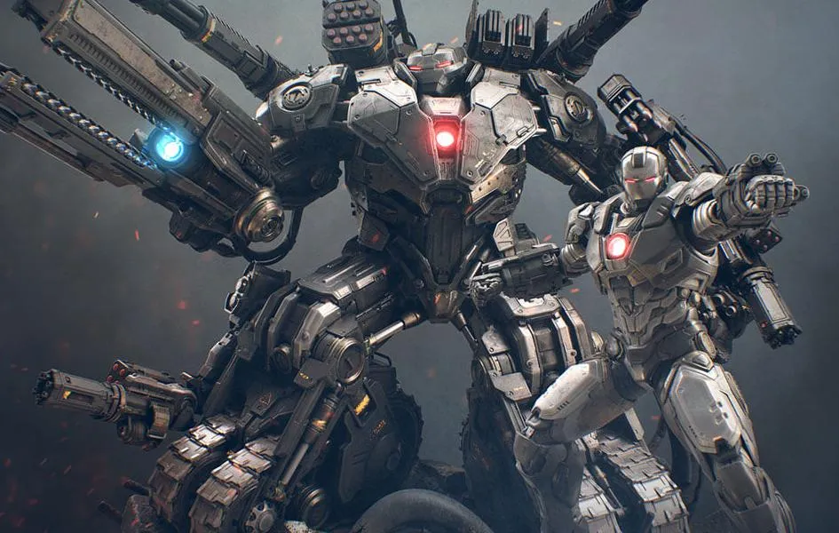 War Machine (War Tank) 1/4 Scale Statue Version B Battle Stance Entryway Accent