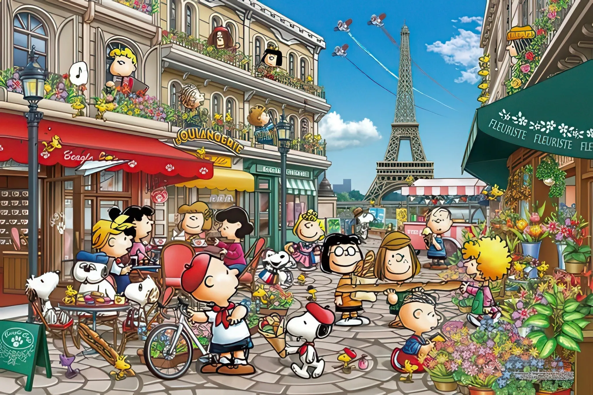 Epoch 12-610??Snoopy in Paris??1000 Pieces Jigsaw Puzzle Character Article Miniature Unit