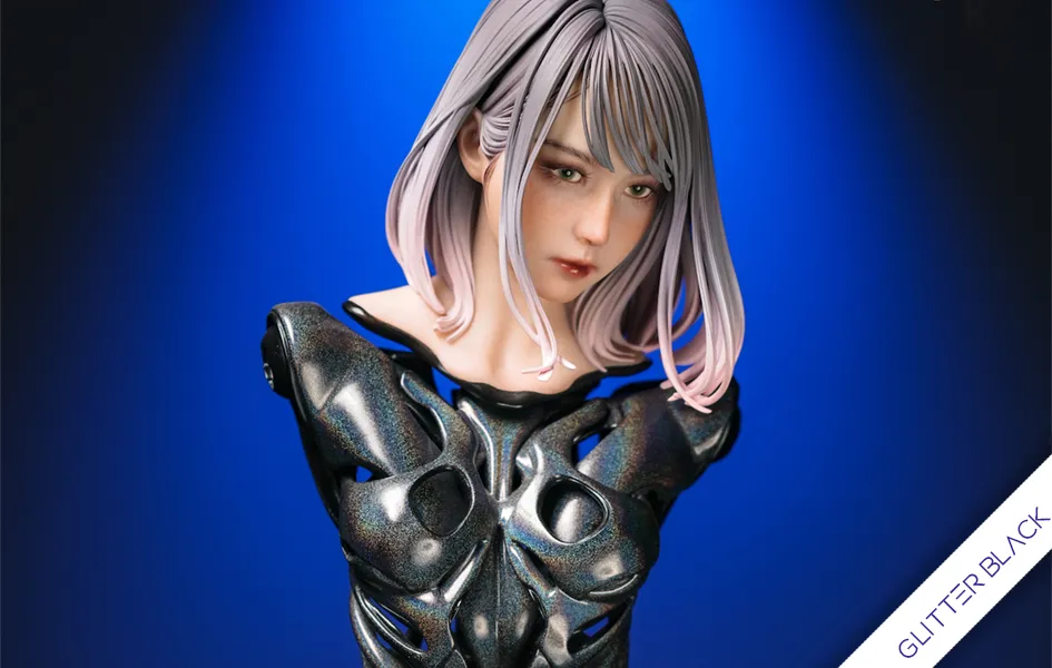 Black Label Collection - Android HB 01 (Glitter Black) Statue Monochrome Design