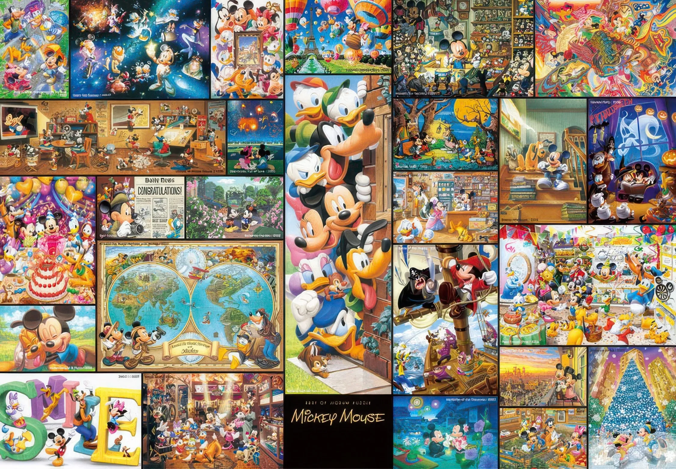 Tenyo DG-2000-533??Jigsaw Puzzle Art Collection Mickey Mouse??2000 Pieces Jigsaw Puzzle School Project