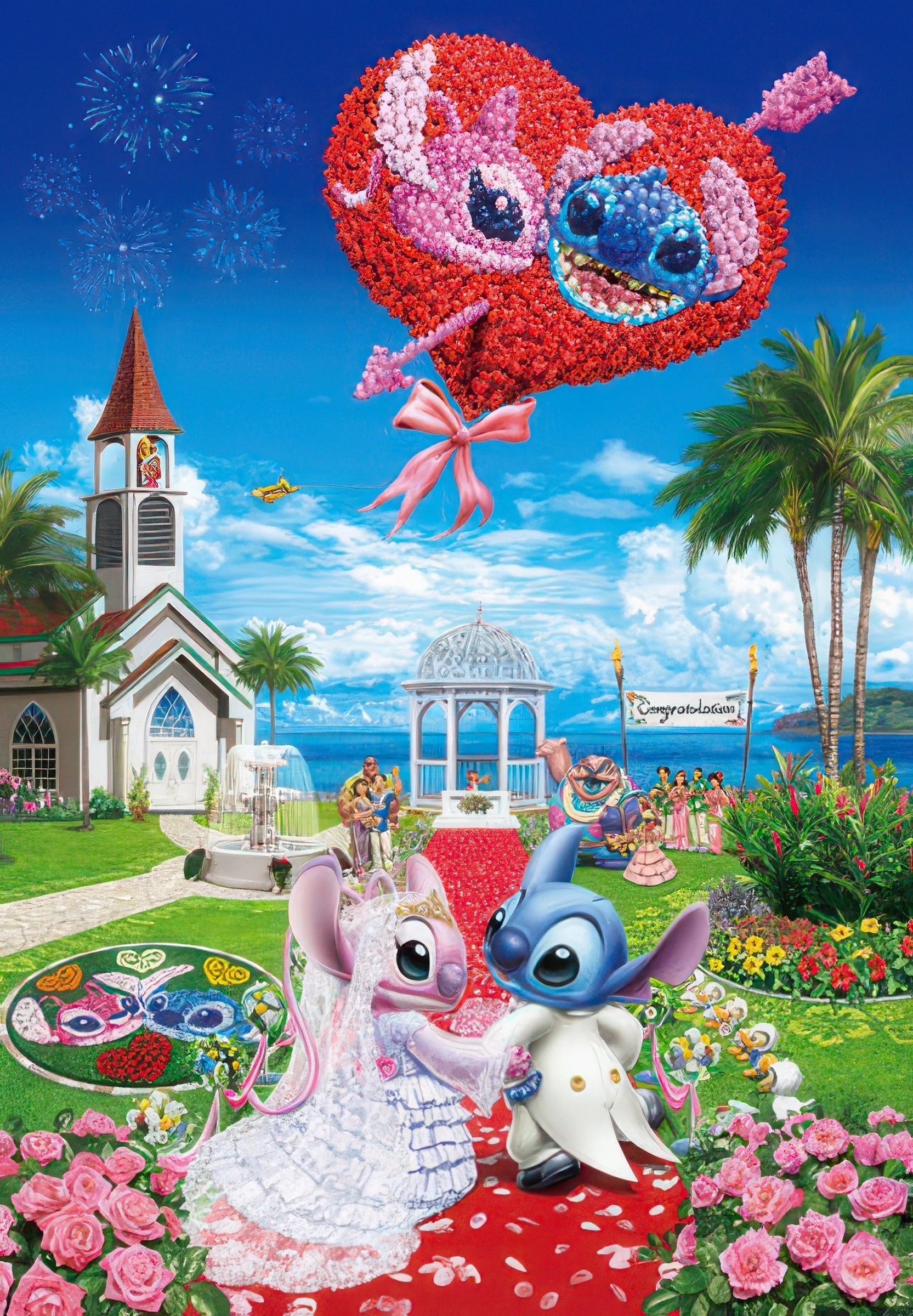 Spirit Animal Childhood Memory Tenyo D-1000-381??Seaside Wedding??1000 Pieces Jigsaw Puzzle