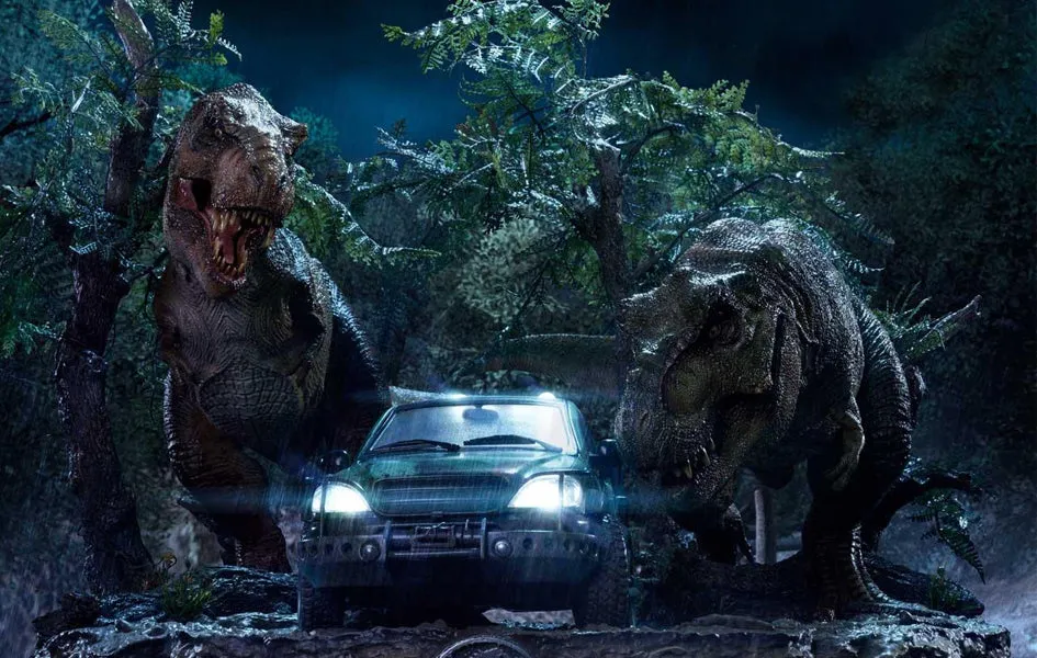 Graduation Gift Award Winner The Lost World - Jurassic Park - T-Rex Cliff Attack (Bonus Version) 1/15 Scale Statue