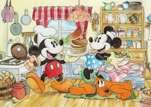 Yanoman 03-732??Cooking Time (Mickey & Minnie)??300 Pieces Jigsaw Puzzle International Brand