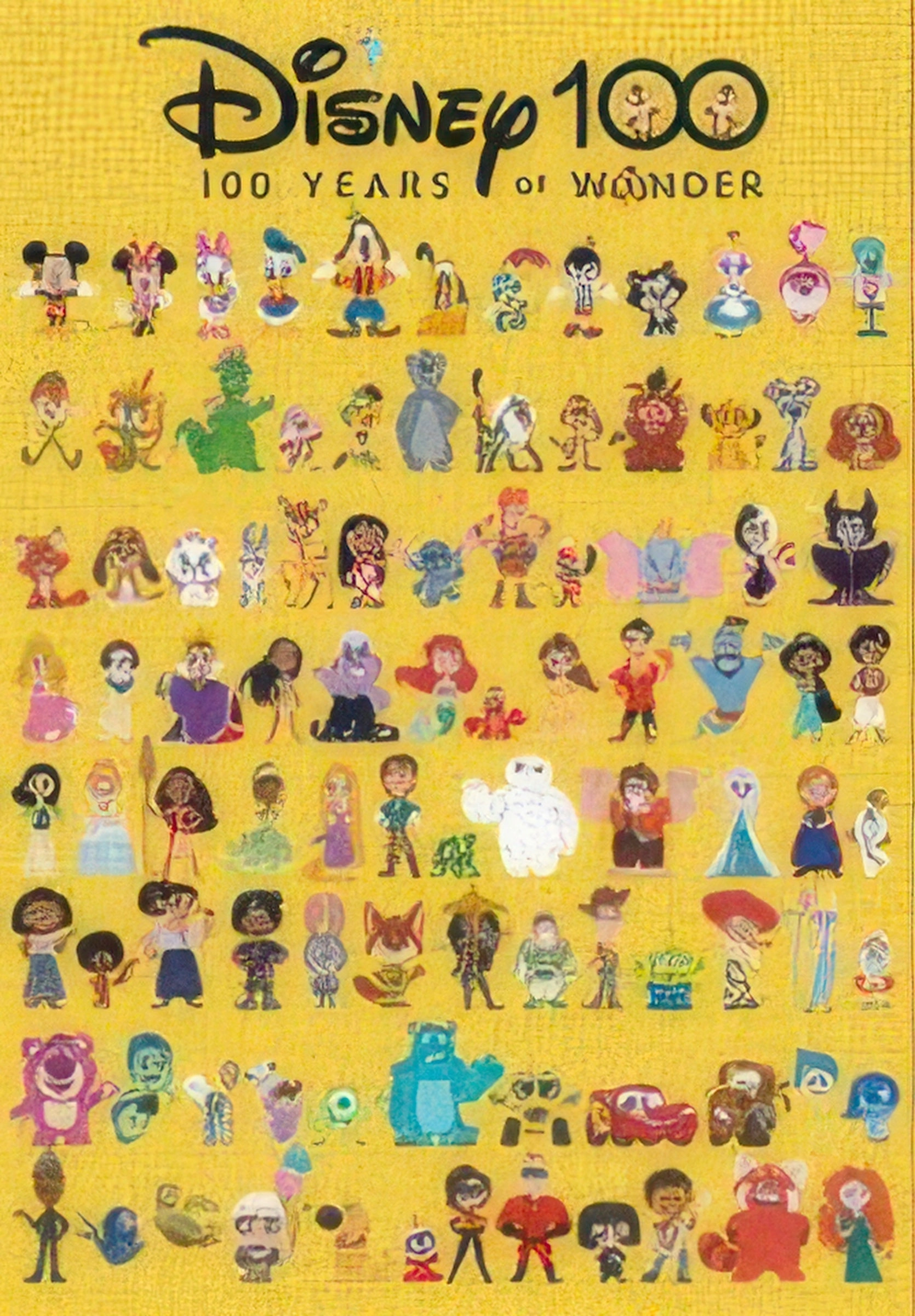 Tenyo D-1000-013??Disney100: Cute Celebration??1000 Pieces Jigsaw Puzzle Character Collection