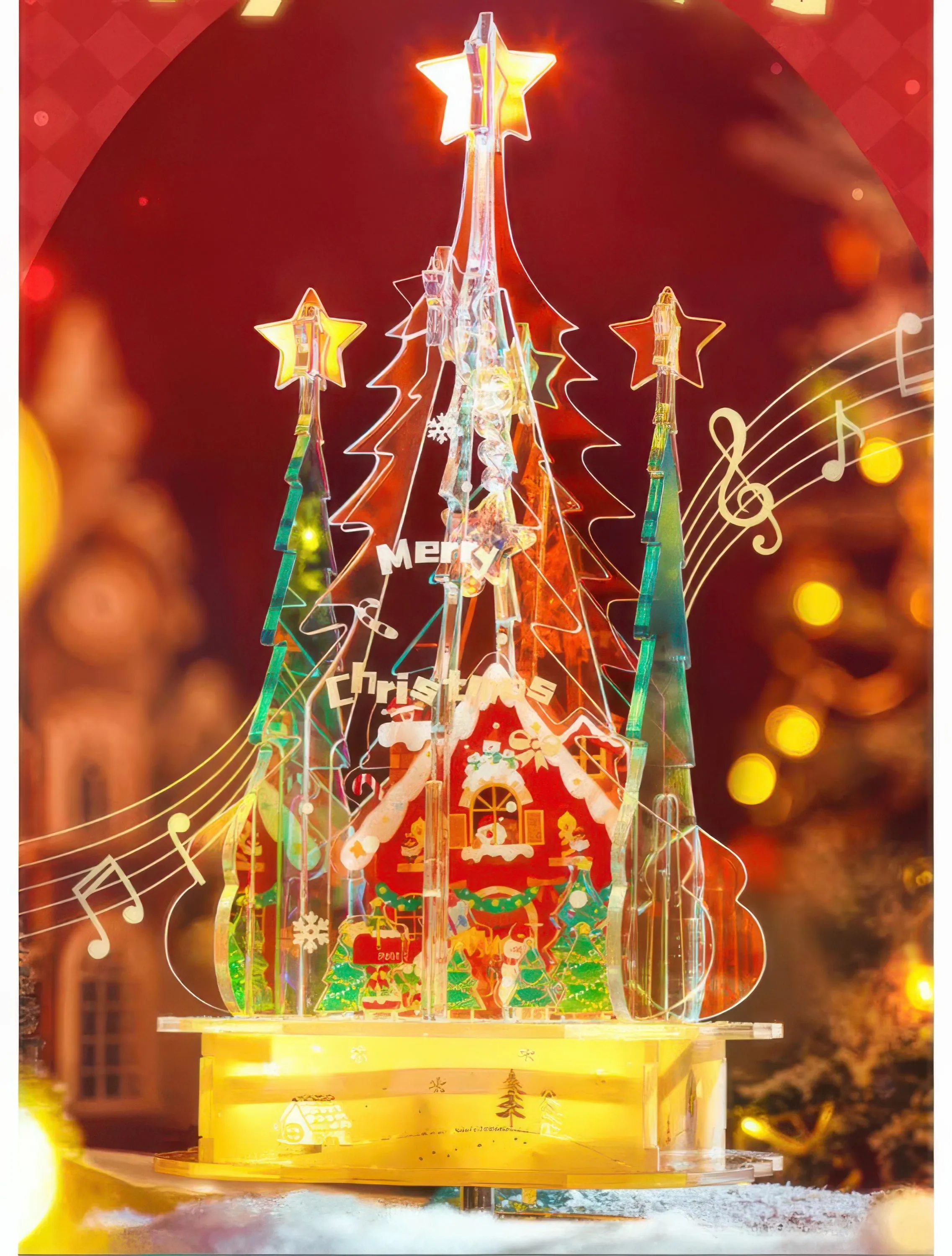PVC Sculpture Toi World TK23623??DIY Luminous Christmas Tree??Misc Goods